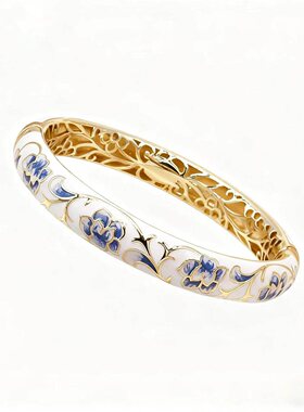 景区热销同款北京传统铜胎景泰蓝圆形复古时尚送自己亲朋闺蜜礼物