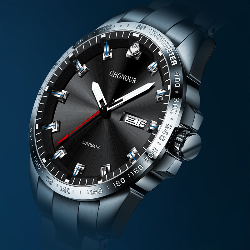 瑞士宇赫男士防水机械表男全薄机芯 宝梭易思捷国产腕表