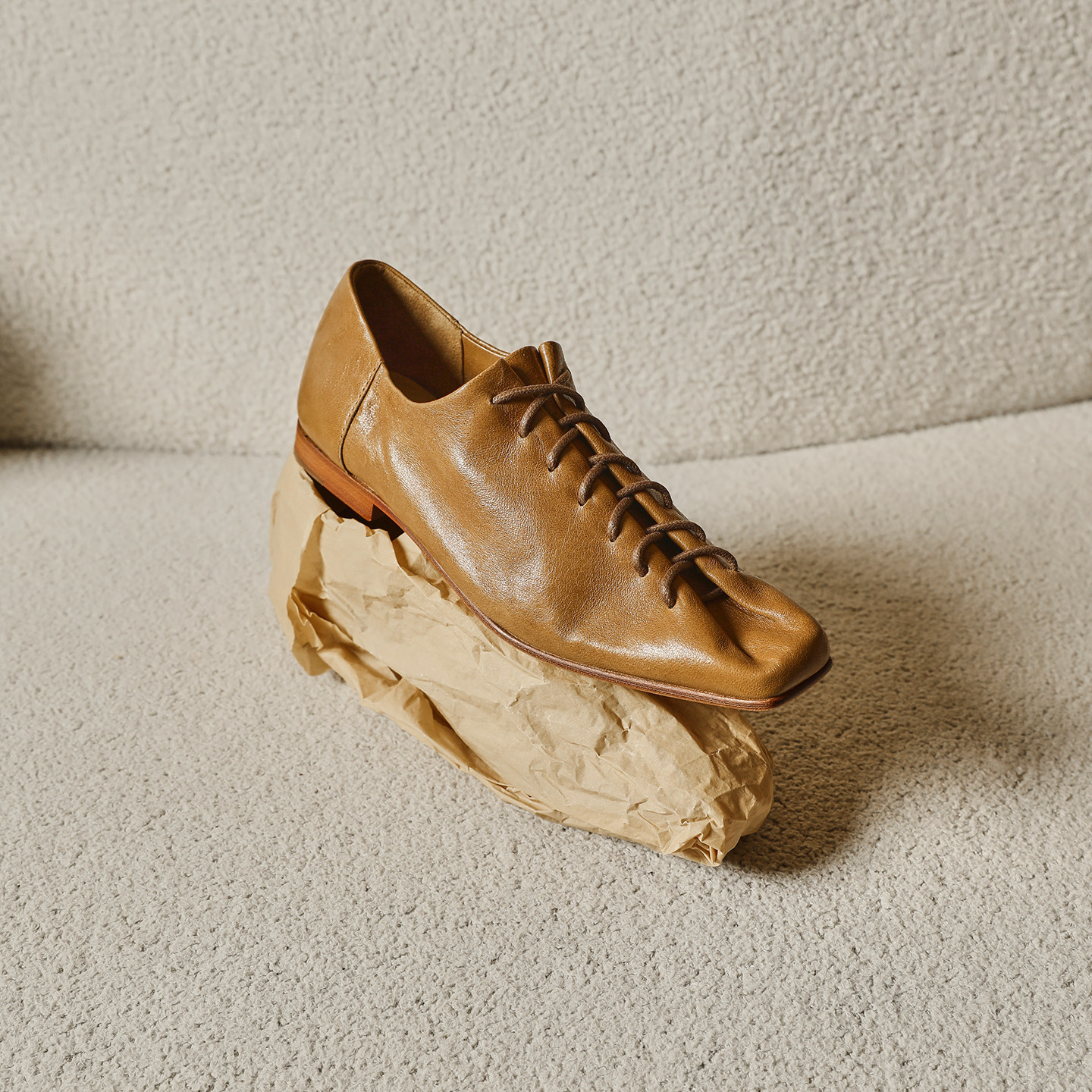 Les Pieds Nus 原创设计 超软水洗羊皮 复古手工德比单鞋女真皮底,淘宝优惠券,粉丝福利购,淘宝优惠卷