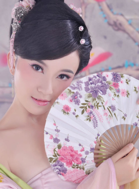 扇子工艺真丝贝壳中国特色
