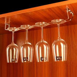 万特龙304不锈钢红酒杯架悬挂吊杯架倒挂葡萄 酒杯架欧式酒柜摆件