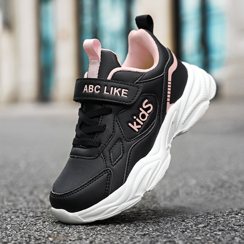 ABC女童鞋秋冬皮面防水鞋小学生加绒保暖棉鞋儿童软底跑步运动鞋,淘宝优惠券,粉丝福利购,淘宝优惠卷