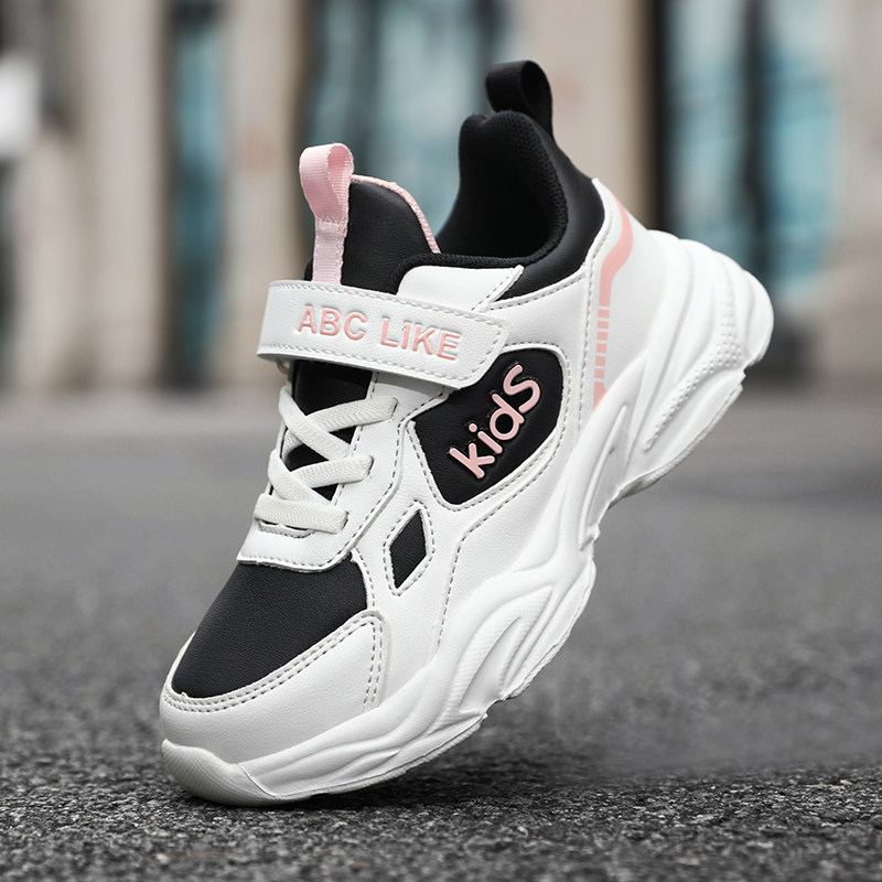 ABC女童鞋秋冬皮面防水鞋小学生加绒保暖棉鞋儿童软底跑步运动鞋,淘宝优惠券,粉丝福利购,淘宝优惠卷