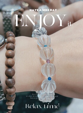 天然白水晶10mm新中式手串女款