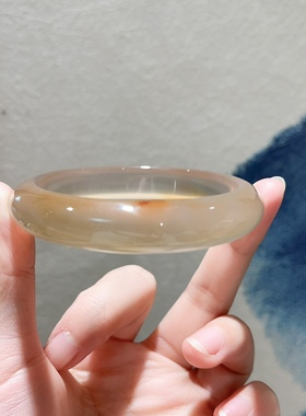 冰透玛瑙手镯冰透荧光感