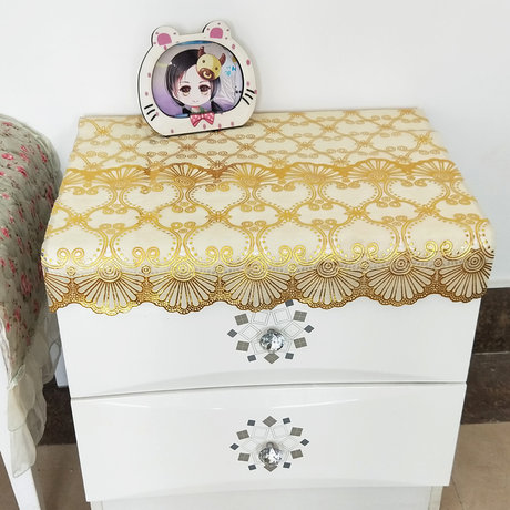 Bedside Table Cover Cloth Dustproof Pad European Style Plastic Pvc Simple Washing Machine Cover Cloth Refrigerator