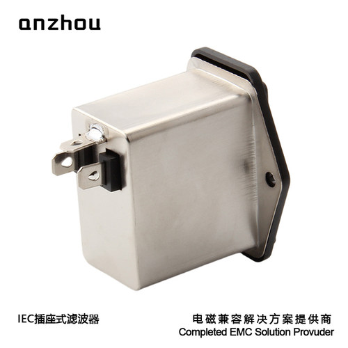 ANZHOU安州IEC插座带开关EMI滤波器3A交流电源净化器CW2B-3A-T - 图1