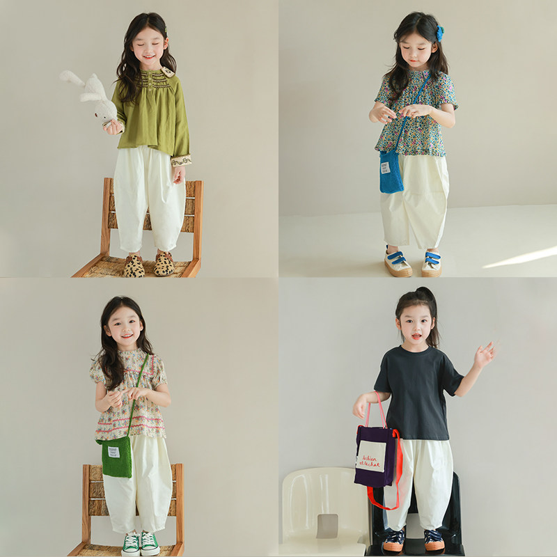 utouto大耳象女童萝卜裤2024夏季新款女孩纯色休闲宽松裤子儿童,淘宝优惠券,粉丝福利购,淘宝优惠卷