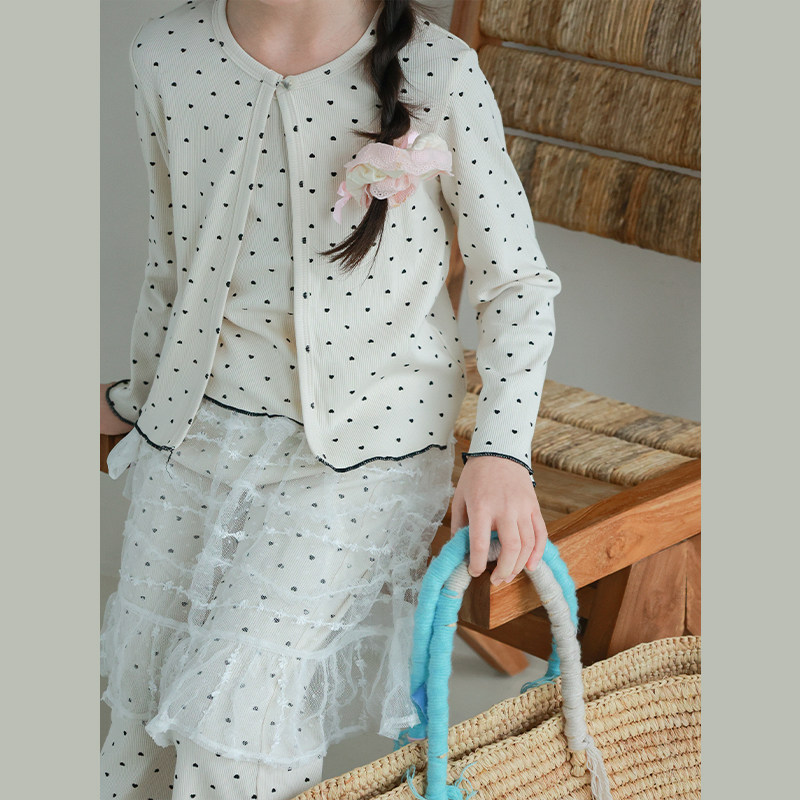 大耳象女童波点开衫+波点吊带+波点喇叭裤春季新款儿童长袖套装,淘宝优惠券,粉丝福利购,淘宝优惠卷