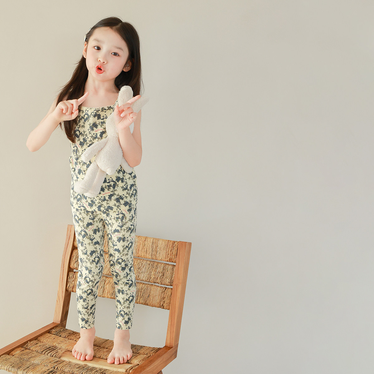 大耳象女童吊带上衣碎花熊猫短袖喇叭裤修身裤夏季新款,淘宝优惠券,粉丝福利购,淘宝优惠卷