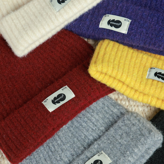 大耳象女童毛线帽毛线围巾冬季新款宝儿弹力针织帽子柔软防寒保暖