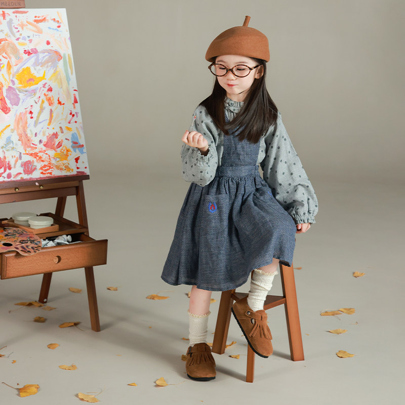 大耳象女童花边领波点长袖小衫秋季新款宝儿纯棉宽松灯笼袖上衣,淘宝优惠券,粉丝福利购,淘宝优惠卷