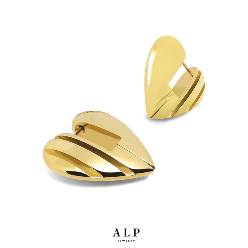 官方正品ALP JEWELRY 爱心巴洛克珍珠金色项链金色戒指多用耳环女 - 图3