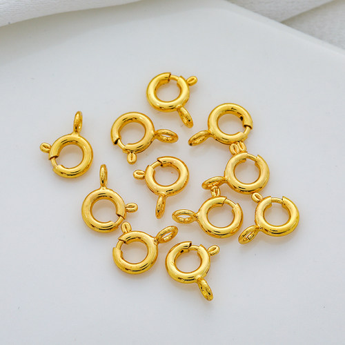 欧洲进口14K包金保色精细弹簧扣手工配件diy手链项链饰品收尾扣 - 图1