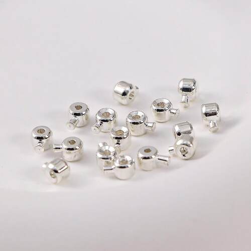 14K包金保色定位扣按扣卡线扣diy手链项链钢丝鱼线收尾扣饰品配件 - 图2