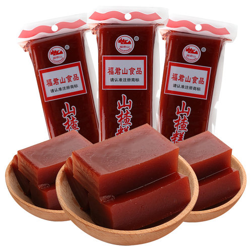 福君山山楂糕整箱268g*40袋纯糖批软京糕果脯发大块蜜饯新鲜日期 - 图1