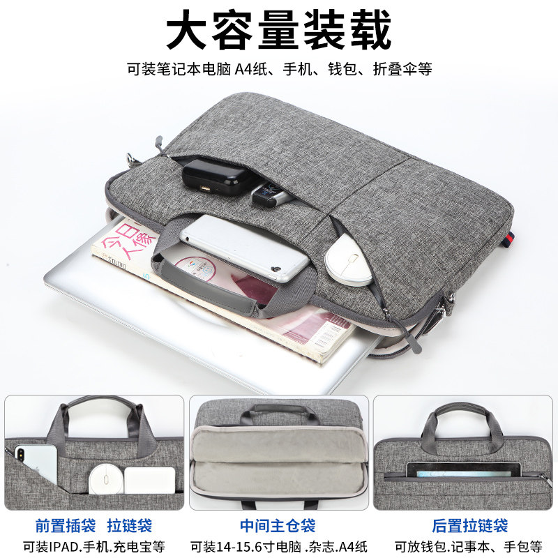 男士帆布简约文件包办公单肩包 卡弗派男士包袋