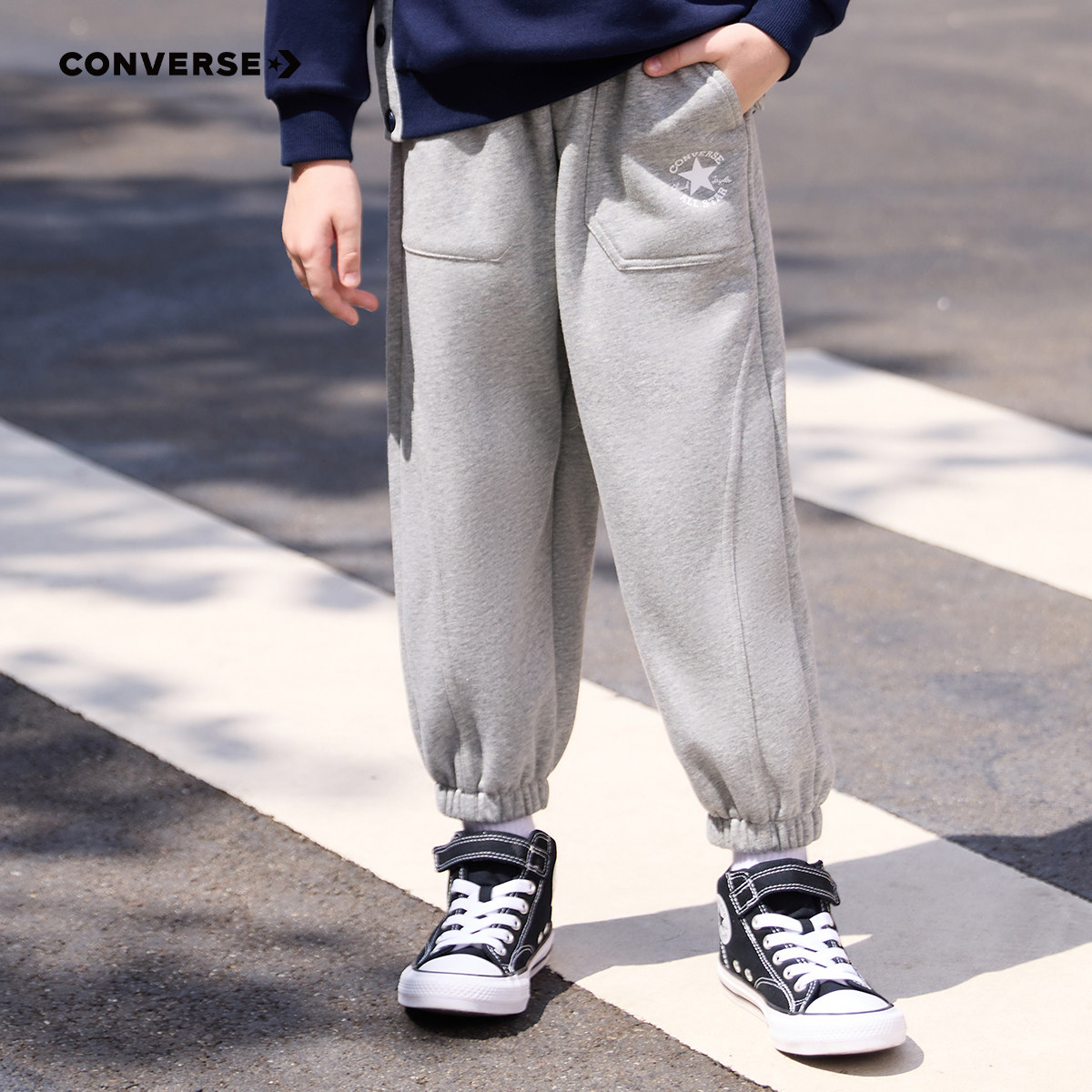 天降25%！匡威男童长裤冬季新款中大童加绒