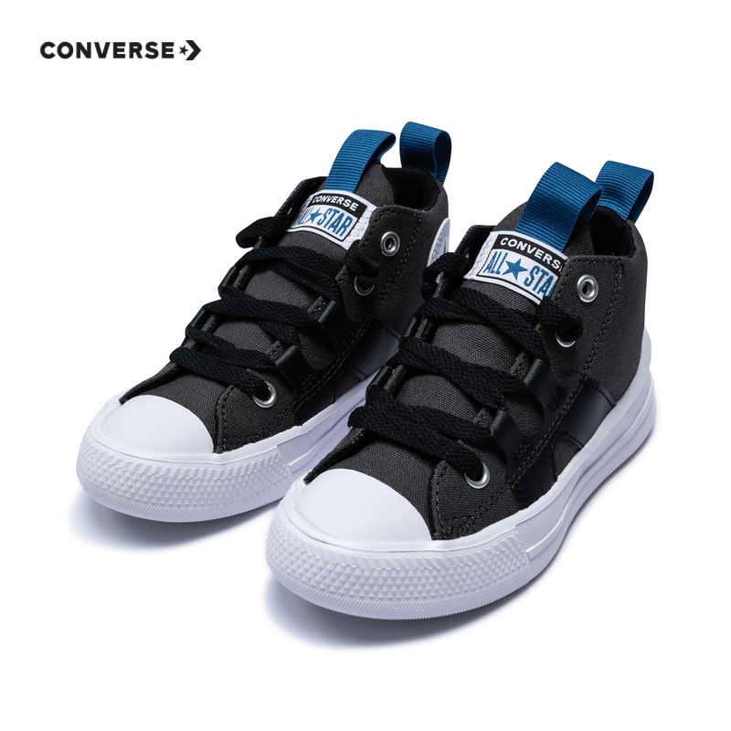 converse匡威儿童鞋男童中帮帆布鞋2023秋季新品中小童厚底舒适鞋