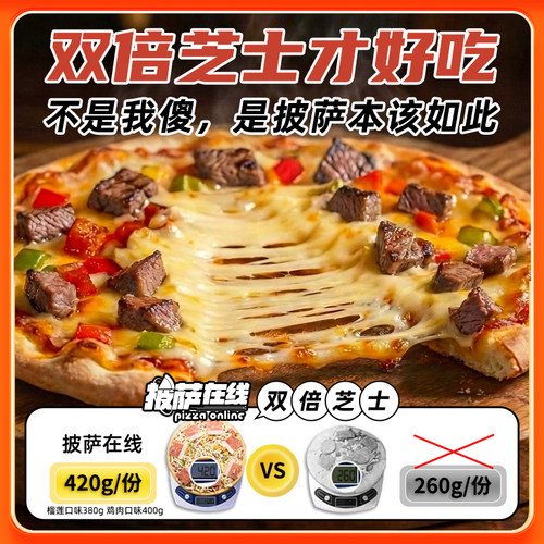 9英寸牛肉披萨 烤箱烘焙加热即食速食商用半成品比萨面饼胚底水果 - 图0