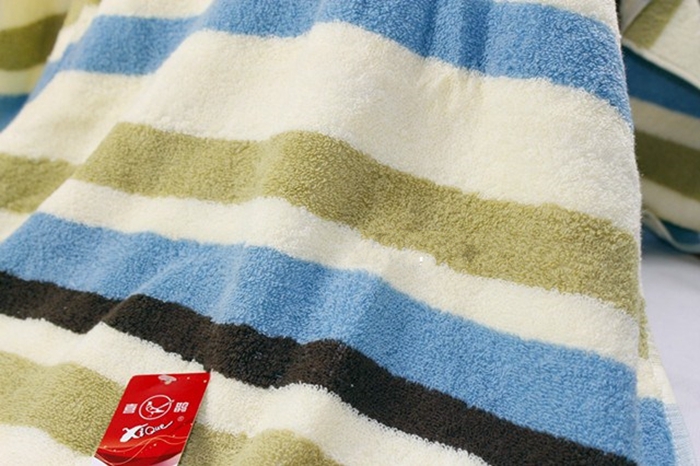 喜鹊毛巾横织彩条绣花毛巾浴巾100%纯棉经典老产品柔软好用吸水 - 图2