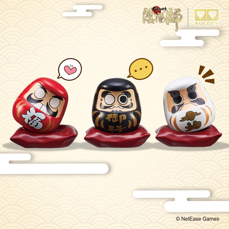 网易阴阳师手办盲盒 茨木达摩茨球叠叠乐网红黑白蛋摆件现货礼 - 图0