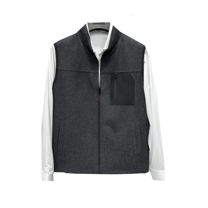 新款男士立领拉链马甲外套 两面穿 加厚弹力免烫 时尚商务休闲2色,淘宝优惠券,粉丝福利购,淘宝优惠卷