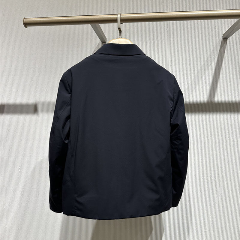 极简风深蓝男士翻领夹克款兔毛内胆尼克服冬季商务外套牛奶丝面料,淘宝优惠券,粉丝福利购,淘宝优惠卷