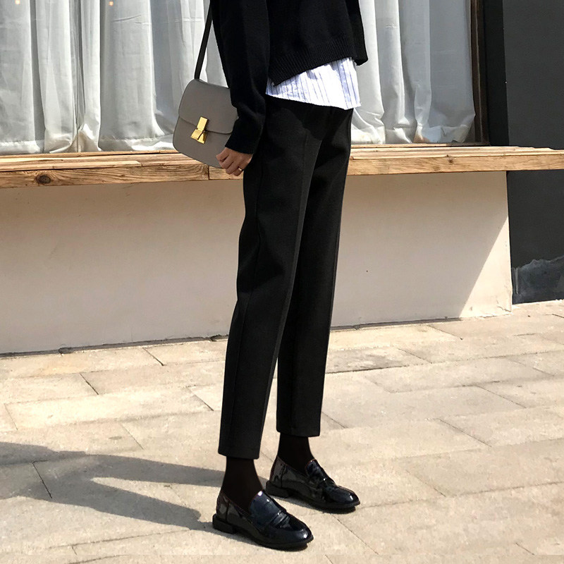 阔腿裤秋季外穿秋冬款直筒孕妇裤子 沐月母婴孕妇打底裤