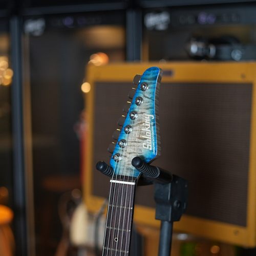 Soloking MS-2 Custom FMT24限量款Bail Blue电吉他 - 图1