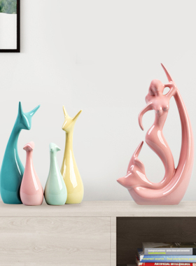 现代创意欧式家居室内客厅玄关卧室电视柜装饰品高级感小众摆件