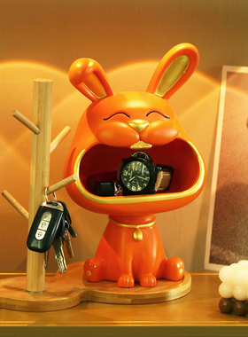 玄关钥匙收纳摆件轻奢高档