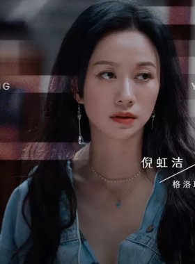 倪虹洁同款复古刀叉耳环
