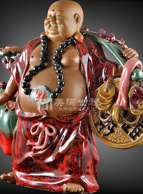 公仔大师家居门客厅招财石湾陶瓷