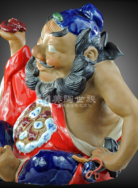 大师中式风家居门钟馗石湾陶瓷