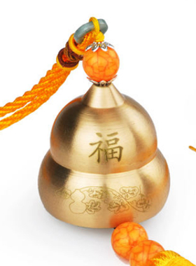 纯铜葫芦铜铃铛风铃挂件门饰店铺