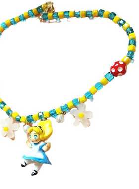 可爱梦游仙境卡通夏日水晶项链