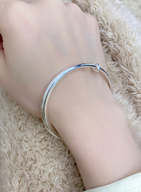 顺钦银楼简约亲子款纯银手镯