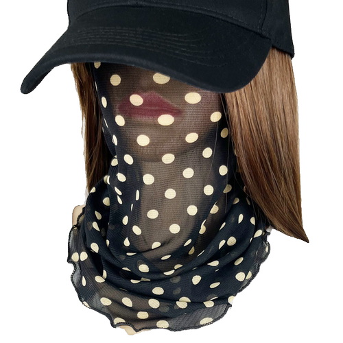 百变新款春夏季挂耳防晒面纱面罩遮脸丝巾护颈围脖套头女薄款百搭 - 图3