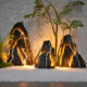 Simulated fiberglass stone atmosphere decorative lights landscaping garden accessories landscape rockery display floor-standing combination ornaments