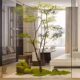 Simulated green plants living room leaves indoor and outdoor bird of paradise