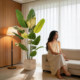 Light luxury simulated bird of paradise floor-standing ornament for living room