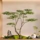 Simulated green plants living room leaves indoor and outdoor bird of paradise