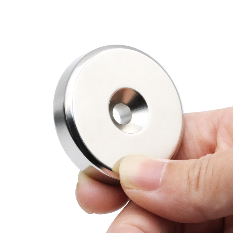 N52圆形带孔强磁超强力磁铁直径40mm高性能吸铁石系列铷钕沉头孔 - 图3