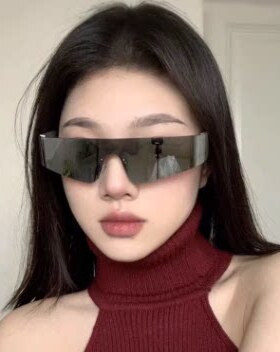 y2k千禧风墨镜弧形全包围登山护目镜男女赛博朋克未来科技感眼镜