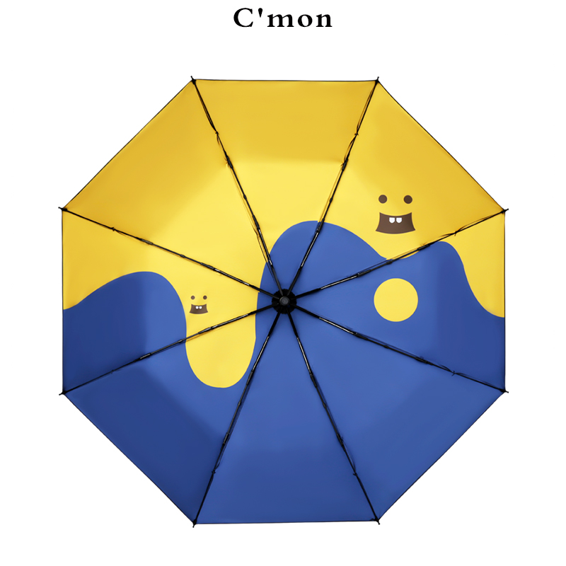 Cmon渊澜防晒伞自动创意太阳伞五折遮阳女防紫外线折叠两用晴雨伞 - 图2