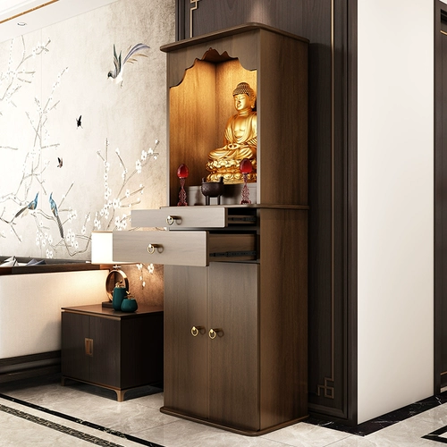 Будда Шентай Кабинет для стола Фогай Семейство современное стиль Простая гостиная Гуанин Боги Боги Господь поклонялись столовому укрытию