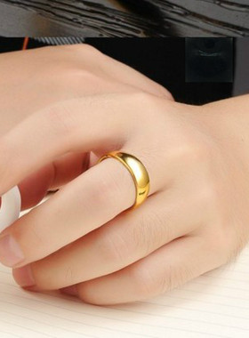 仿真越南沙金久不掉色欧币风戒子