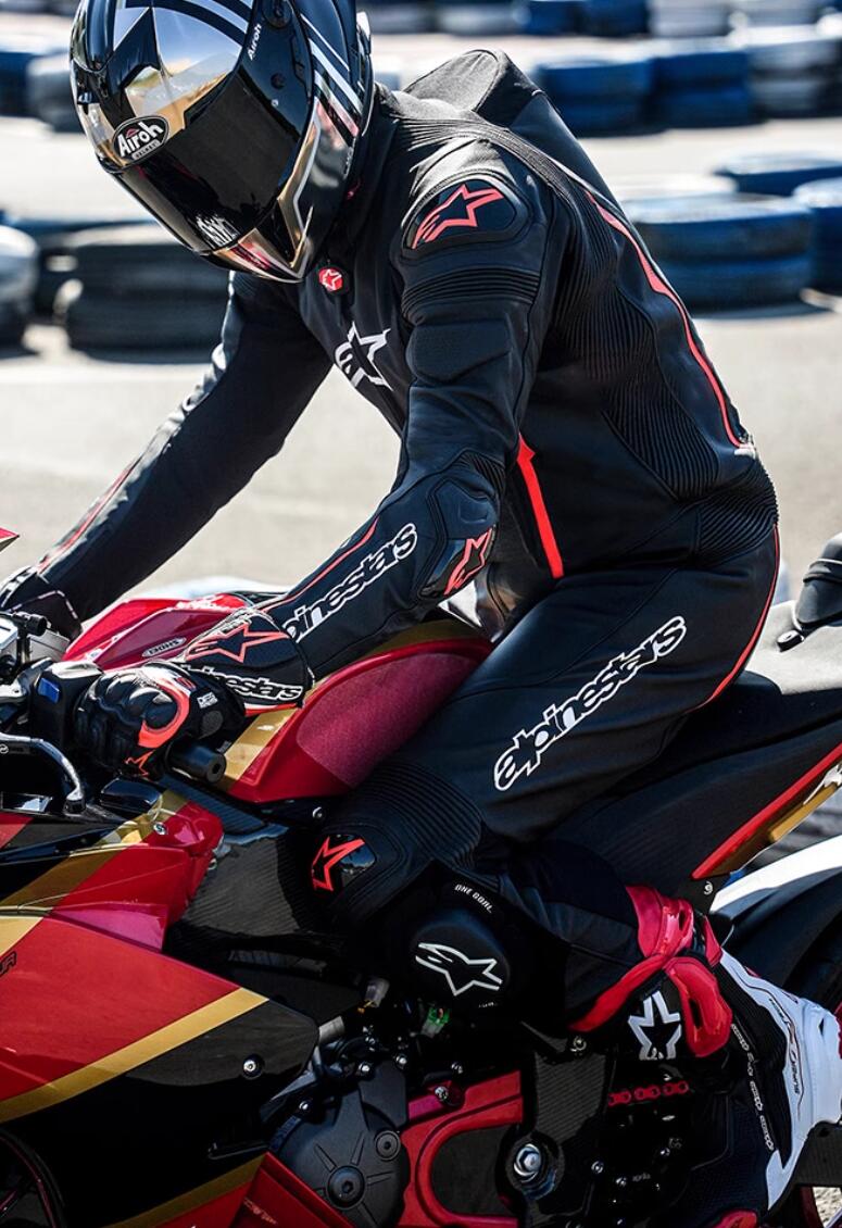 a星alpinestars MISSILE V2连体皮衣重机车骑行服专业赛道赛车服 - 图1