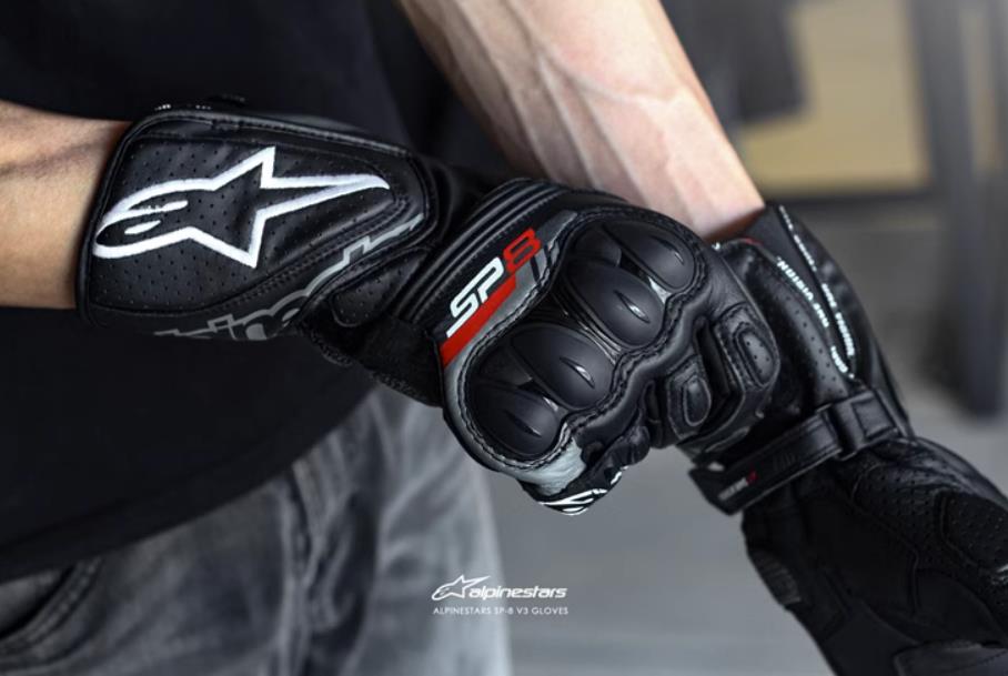 A星 ALPINESTARS SP8 V3男女四季摩托车通勤防护骑行触屏手套-图0